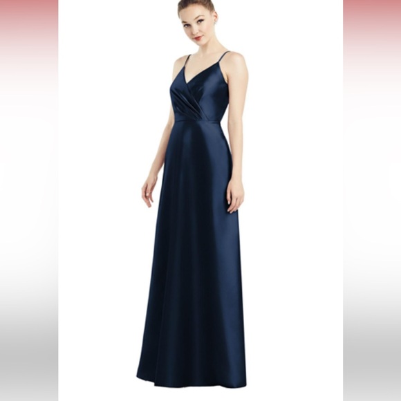 Alfred Sung Formal Dress Size 2 Color Midnight Navy - Picture 1 of 4